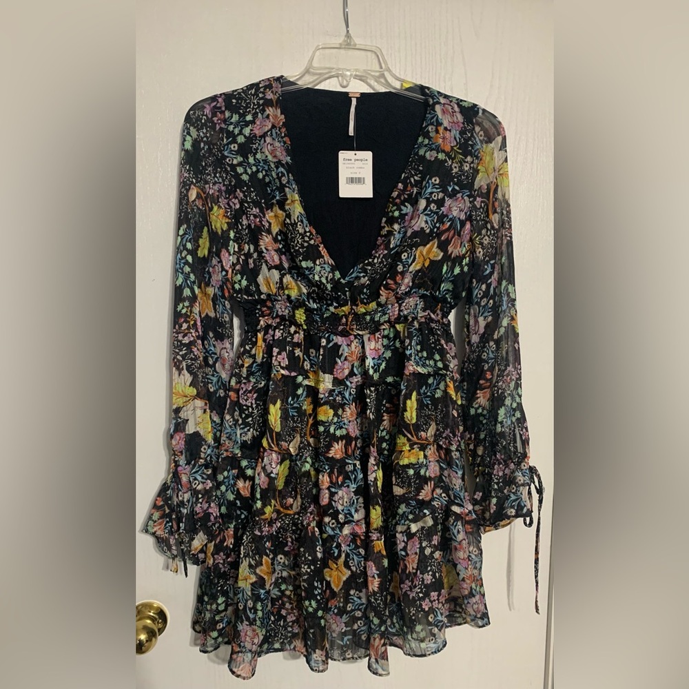 Free People Closer to the Heart Black Ruffled Tiered
Mini Dress NWT - Picture 4 of 7